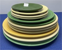 Fiesta Plates 12 Pcs Assorted Sizes and Colors