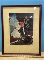 Framed Picture Of Queen Elizabeth II & The Duke