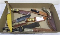 Vintage sheath knives by Edgemark, Colonial,