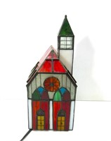 Stained Glass Church Night Light 4"W x 10"T