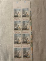 Connecticut 8 stamps 22c