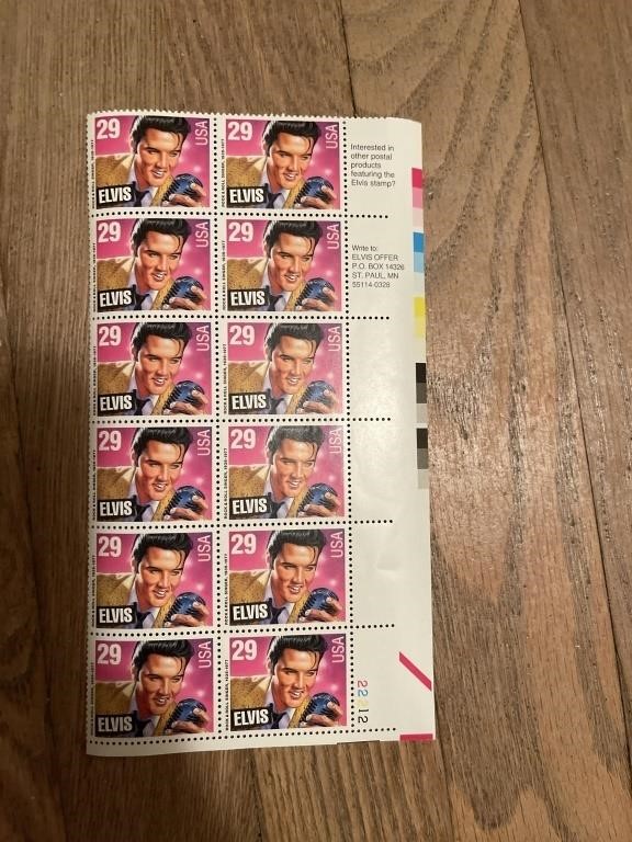 Elvis 29c stamps 12 stamps