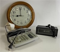 Wall Clock  Alarm Clock & Adding Machine