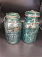 Vintage ball blue mason jars