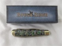 ABALONE STYLE TRAPPER POCKET KNIFE WITH BOX 3.5"