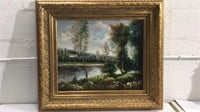 Framed and Signed Landscape Oil Painting T15D