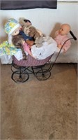 Stroller with dolls