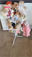 Tier rack stand with dolls