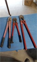 THREE BOLT CUTTERS AS IS