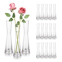 Hewory Glass Bud Vases for Centerpieces Set of 18,