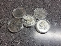 lot of 5 Springfield Cardinals coins