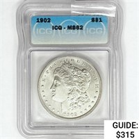 1902 Morgan Silver Dollar ICG MS62