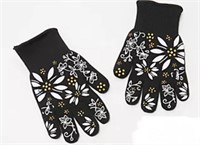 Temp-Tations Oven Gloves 1pr Black Large/XL