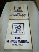 Fisher body 1984 Service manuals for A-X & J