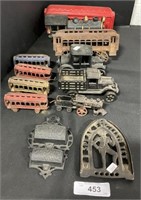 Vintage Cast Iron Trains, Cars, Wall Hangers.