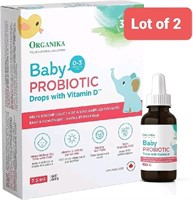 Lot of 2 Organika Baby Probiotic Drops with Vitami