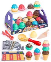 Ice Cream Toy Play Set for Kids, Toddler Ice...