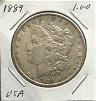 1889 US Silver Morgan Dollar