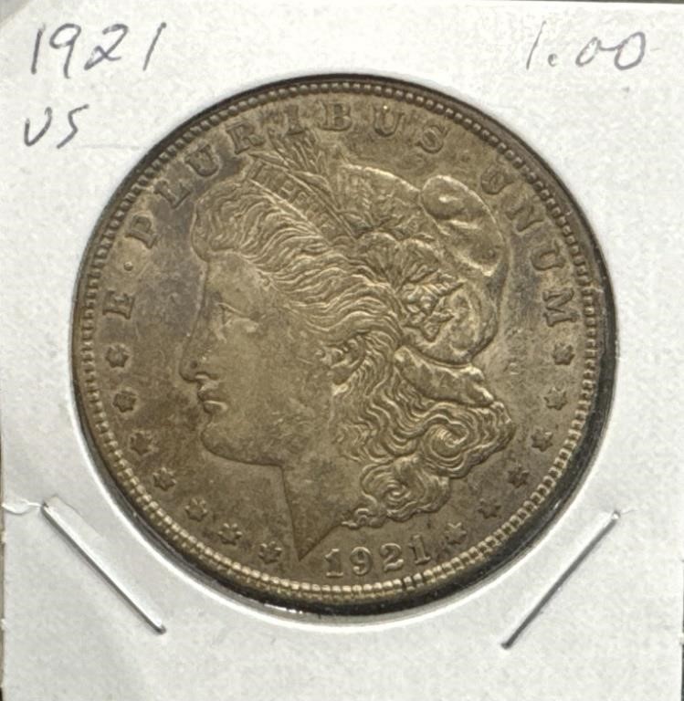 1921 US Silver Morgan Dollar