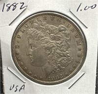 1882 US Silver Morgan Dollar -