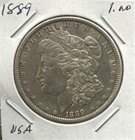 1889 US Silver Morgan Dollar