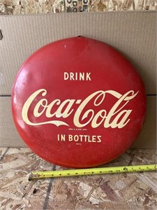 Vintage Coca Cola advertising 16 inch button sign