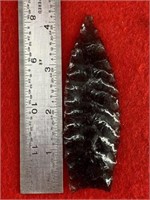 Obsidian Blade    Indian Artifact Arrowhead