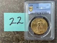 1926 Saint-Gaudens Gold Double Eagle PCGS MS63