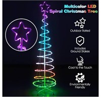 Multicolor LED Spiral Christmas Tree