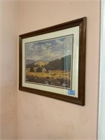 9 ASSORTED FRAMED PRINTS AND PICTURES