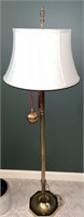Vintage Brass Floor Lamp w/ Shade