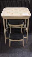 VINTAGE KITCHEN STEP STOOL, SWING OUT STEPS