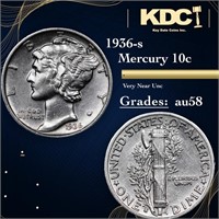 1936-s Mercury Dime 10c Grades Choice AU/BU Slider