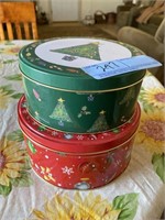 Holiday candy tins