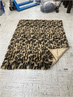 5ft X 79in leopard shag area rug