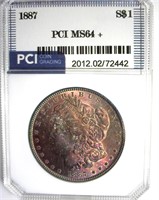 1887 Morgan PCI MS64+ Incredible Color