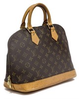 LOUIS VUITTON 'ALMA' MONOGRAM CANVAS HANDBAG