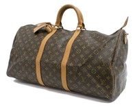 LOUIS VUITTON 'KEEPALL 55' MONOGRAM DUFFLE BAG