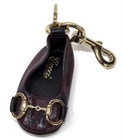 GUCCI 'JOLENE BALLERINA' LEATHER SHOE KEY CHAIN