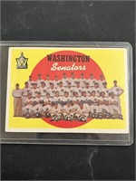 1959 Topps Washington Senators Team Card