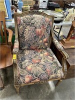 VINTAGE UPHOLSTERED LOUIS XV CHAIR