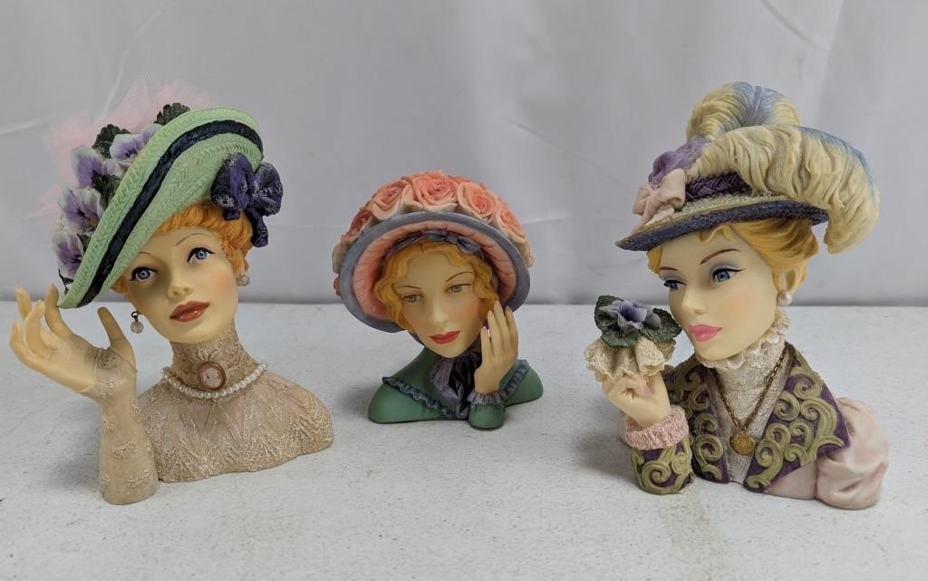 (3) Cameo Girls Figurines