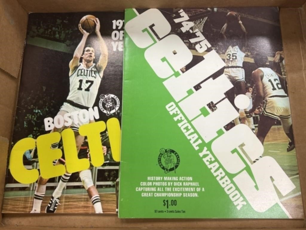 (3) 1970's Boston Celtics Yearbooks