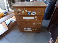 Small chest of drawers with stickers