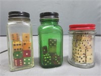 Vintage Dice in Bottles