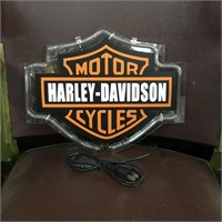 Harley Davidson light sign repro approx 34 x 28 cm