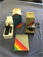Vintage Polaroid  camera flash and accessories