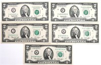 $2 Bank Note - Green Seal (5)