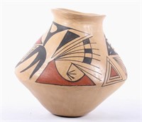 Native American Hopi Polychrome Pottery Jar