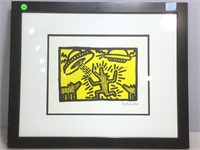 Serigraph signed attributed to Keith Haring 82,